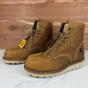 Carhartt Waterproof Moc Toe 6" Wedge Work Boots Brown US Women's 6.5 M NEW